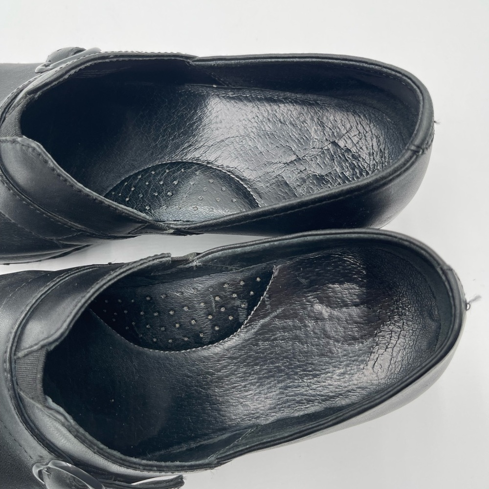 Dansko Women’s Size 40 US 9.5-10 Black Tamara Leather Clog Slip On Workwear - Picture 13 of 14